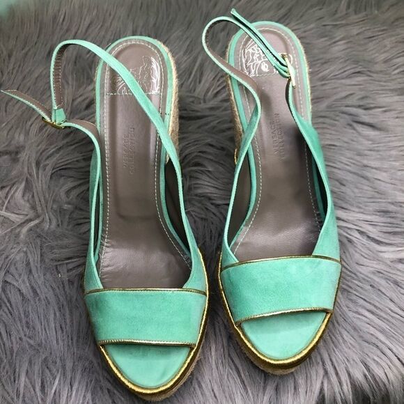 Versace medusa suede espadrille platform - Picture 4 of 16